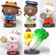 【中古】トレーディングフィギュア 全5種セット 「Line Friends ＆ 故宮博物院 トレーディングフィギュア」