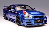 【中古】ミニカー 1/18 Nissan Skyline GT-R (R34) NISMO CUSTOMIZED(ベイサイドブルー) [M83428]