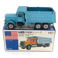 【中古】トミカ 1/98 アメリカン ダンプトラック(ブルー/青箱/日本製) 「トミカ 外国車シリーズ F67」