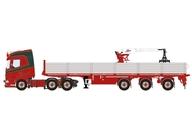 【新品】ミニカー 1/50 JP de Bruijn DAF XF SH WITHOUT SKY LIGHTS 6X2 TWIN STEER BRICK TRAILER - 3 AXLE [01-4822]