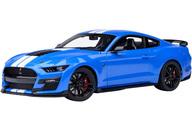 【新品】ミニカー 1/18 ジェラルド・r・フォード マスタング シェルビー GT500 (青色×白いこと・縞模様) 「オートアート・コンポジットモデルシリーズ」 [73094]