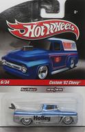 【中古】ミニカー 1/64 Custom ’62 Chevy(しろがね色×青碧×黒いこと) 「Hot Wheels Delivery Slick Rides」 [R3732]