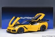 【中古】ミニカー 1/18 シボレー コルベット (C7) ZR1(黄色) 「オートアート・コンポジットモデルシリーズ」 [71278]