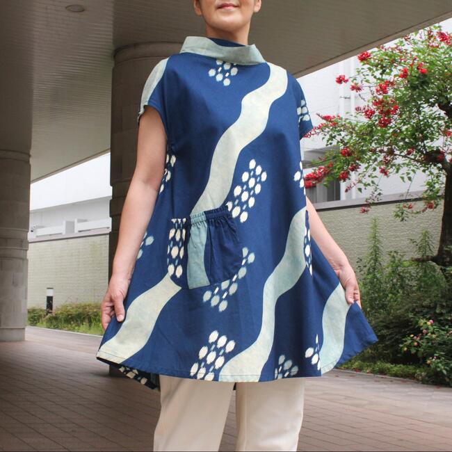 楽天市場】【大島紬パッチチュニック】創作服 レディース