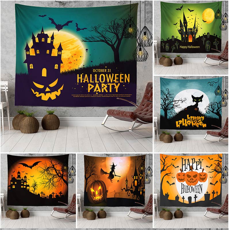 楽天市場】タペストリー ハロウィン 全8柄 2サイズ 大判 150×100CM 150