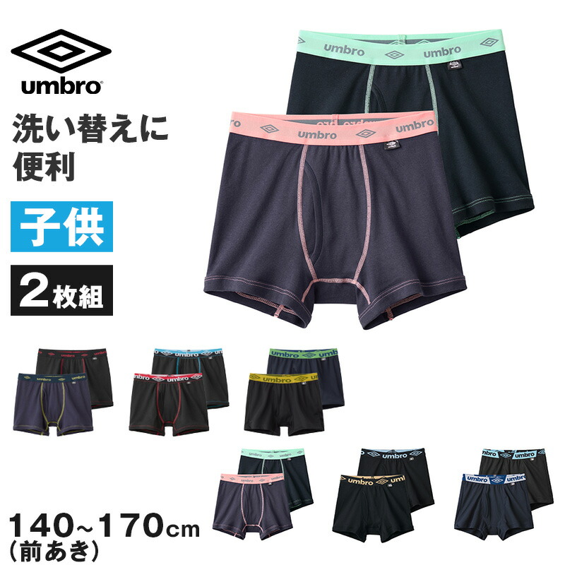 【新品】HANROボクサーブリーフ　Lサイズ2枚セット　ブルー×モス　コットン umbro グンゼ ボクサーブリーフ ボクサーパンツ 2枚組 前開き