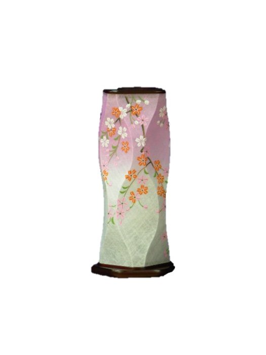 提灯 お盆 花梨1号 桜 レインボーLED 送料無料 7色 包装のし付無料 ミニ 現代 モダン 仏壇 玄関|すとう店