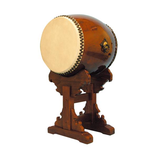 諏訪工芸　締太鼓　和太鼓　35cm 台座、バチ付き 締太鼓35cm（ボルト締め・あわせ胴） 木製座り台座セット【1707-C