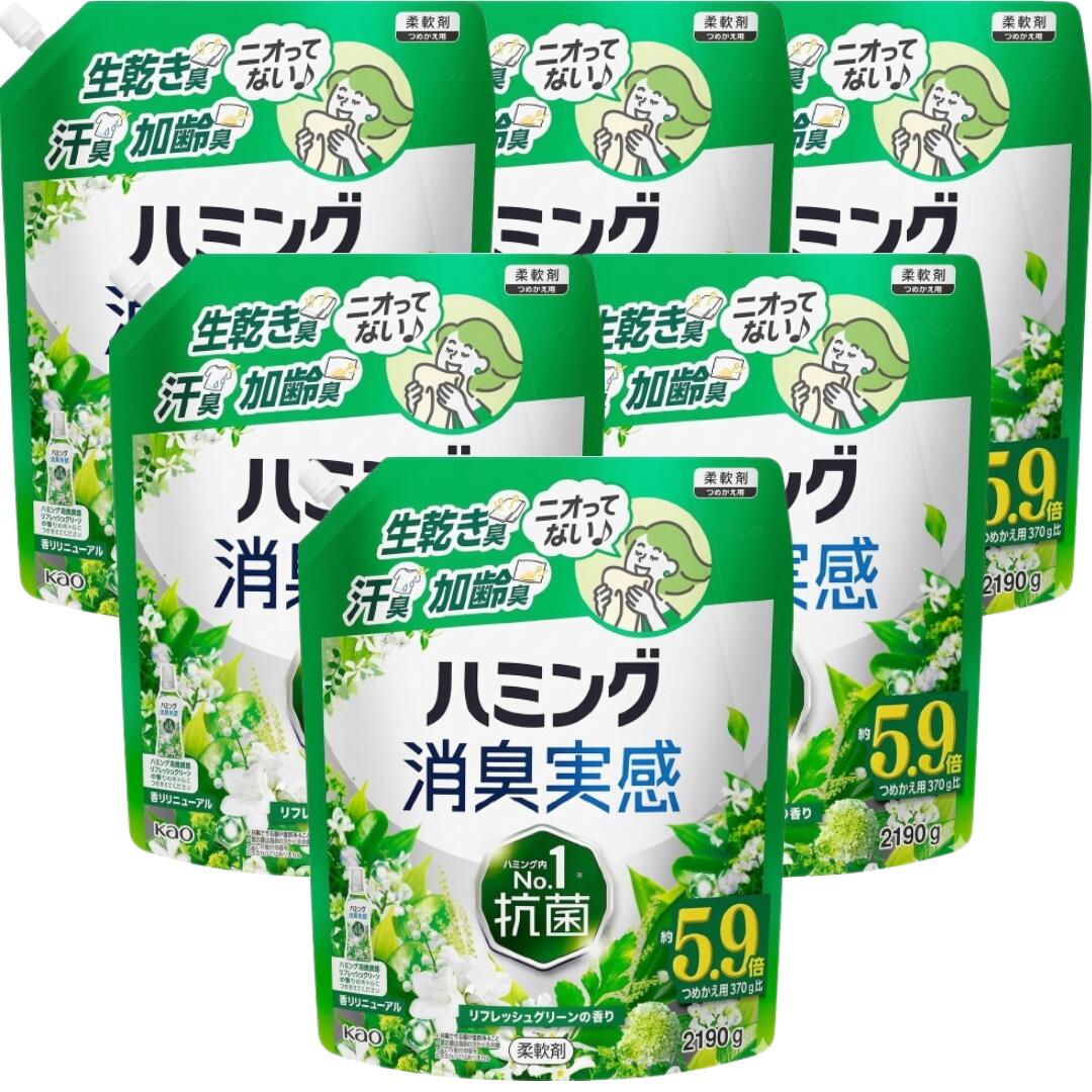 【百貨店大売り出し継続期間中尖んがり8倍！】鼻歌を歌う消臭実感 延性のある剤 比類のない消臭！鼻歌を歌う内No.1抗菌 リフレッシュ緑であることの芳ばしさ 5.9倍 つめかえ用 2,190ml×6袋 4袋 2袋 大静電容量