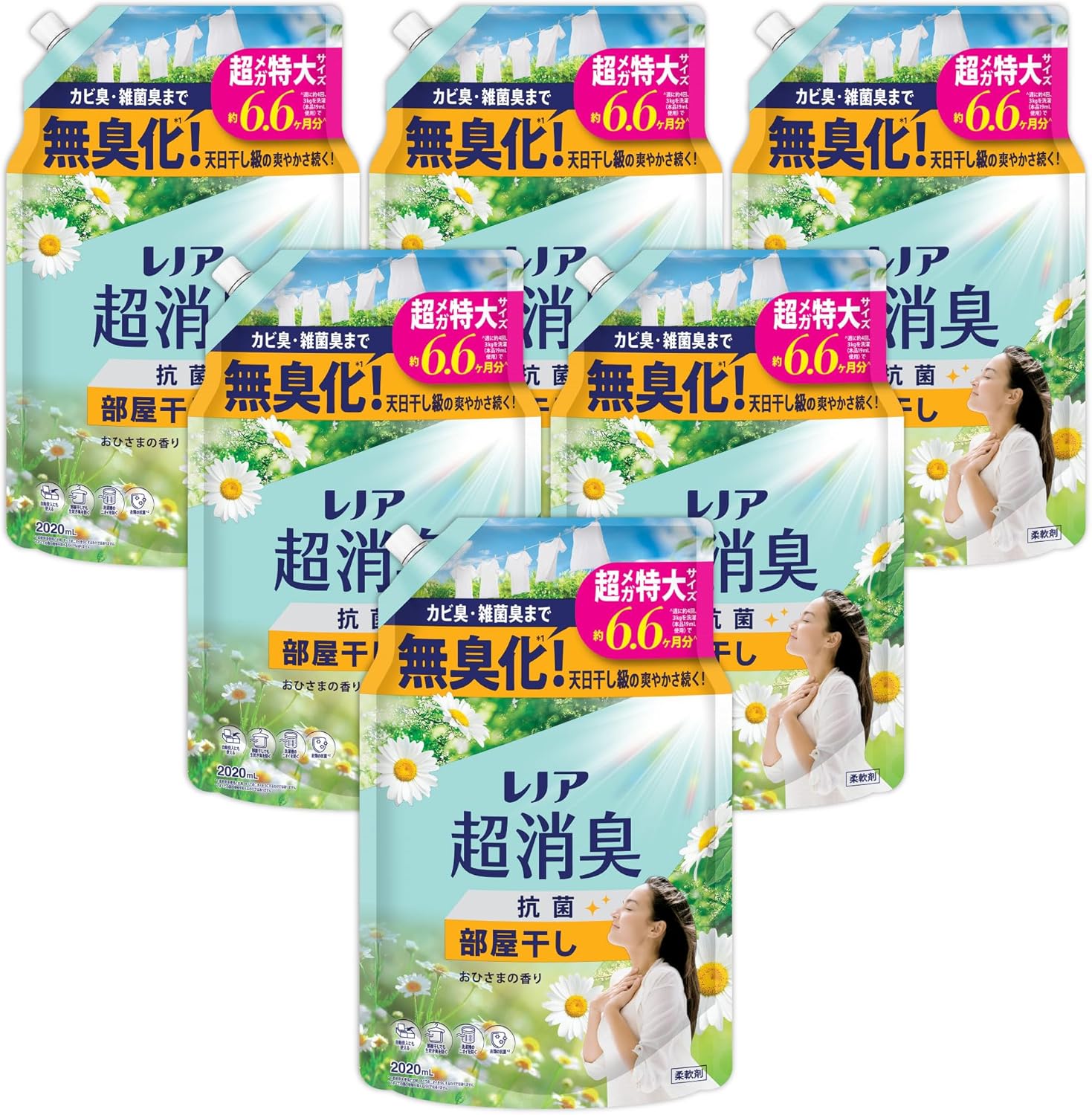 【百貨店大売り出し継続期間中尖んがり8倍！】【押さえる大きさ】レノア 超消臭1WEEK 延性のある剤 おひさまの芳ばしさ お座敷干し 約6.6ヶ月分 詰め替え 2.020mLx6袋 4袋 2袋 大静電容量 特大静電容量 メガ大きさ