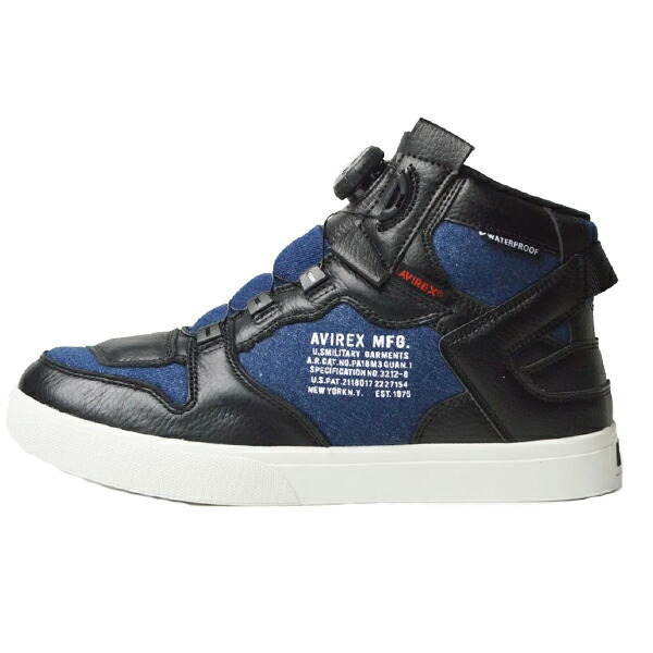 AVIREX アヴィレックス アビレックス AV2279 ネイビー DICTATOR MC DENIM ディクティター ミッドカット デニム ダイヤル式スニーカー