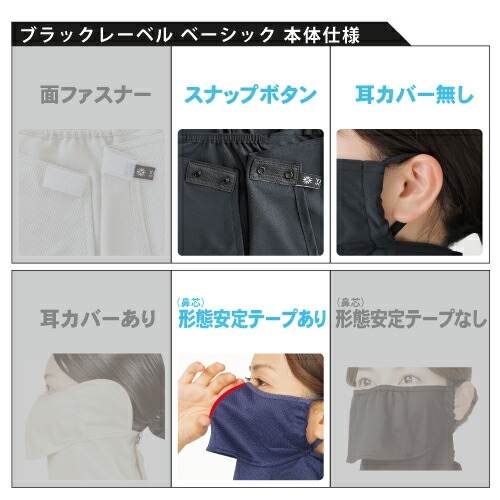 （ヤケーヌ公式）【ポイントUP中！】99.9 ブラックレーベル ベーシック 息苦しくないUVカットマスク ハイクオリティフェイスカバー 洗える吸汗速乾 接触冷感 消臭 紫外線対策 日焼け予防 男性 女性 メンズ レディース [M便 1/3]