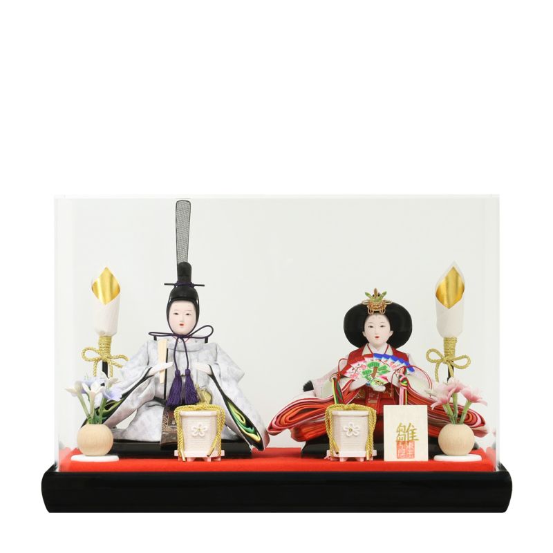 楽天市場】送料無料 東玉作 雛人形 衣装着親王 アクリルケース飾り