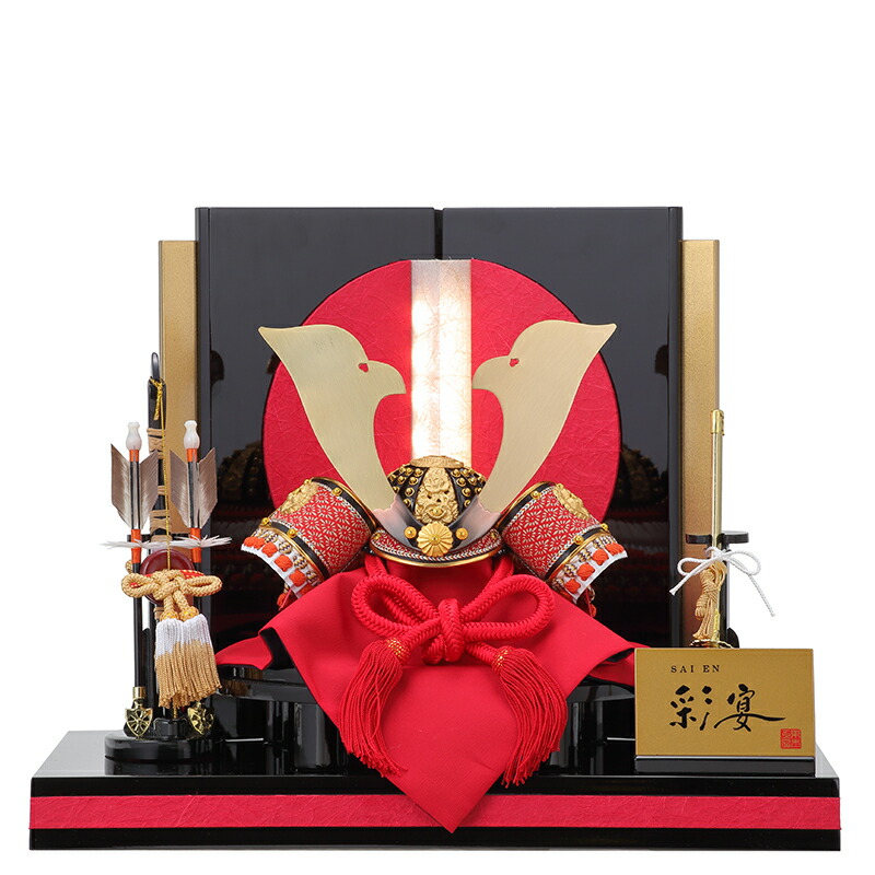 貨物輸送無料 東玉作 五月あやつり人形 彩宴 8号兜 木製平台飾りつけ 【紅玉】〈今めかしい パウダーコンパクト 5月あやつり人形出し飾りつけ かぶとかざり 兜平飾りつけ 甲冑飾りつけ 兜書き割り お節句飾りつけ 端午の節句 初節句祝賀会 ちびっ子の日 五月五日 5月5日祝する日 通信販売〉