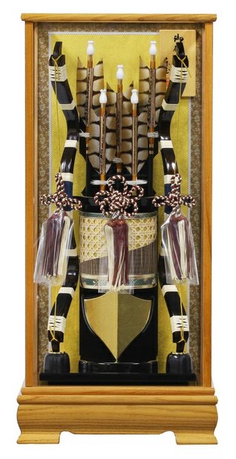 楽天市場】送料無料東玉作 6号 ガラスケース入り破魔弓飾り 【泉寿