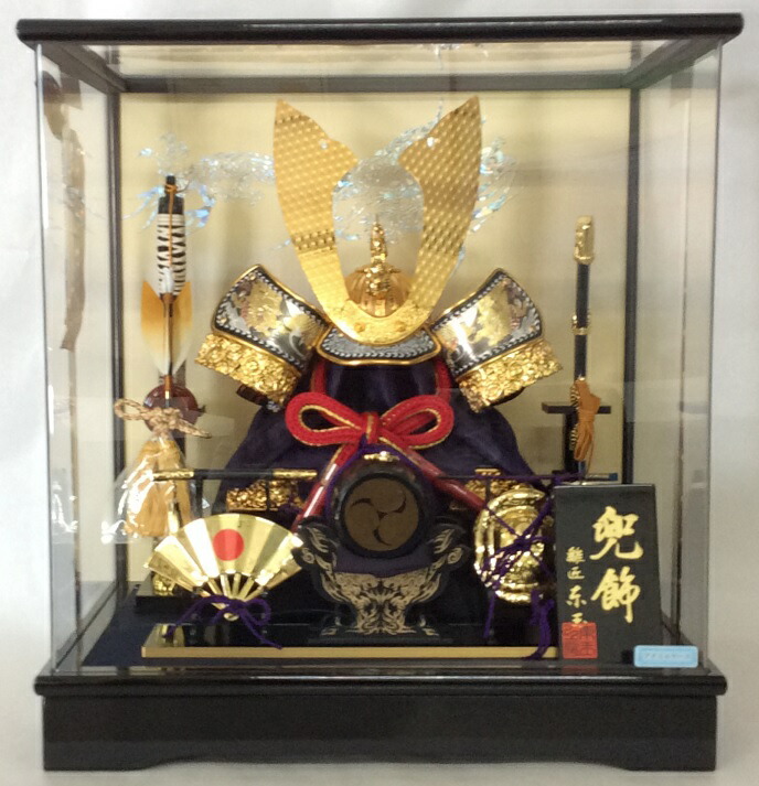 楽天市場】送料無料 平安豊久作 五月人形 12号兜 ガラスケース入り飾り