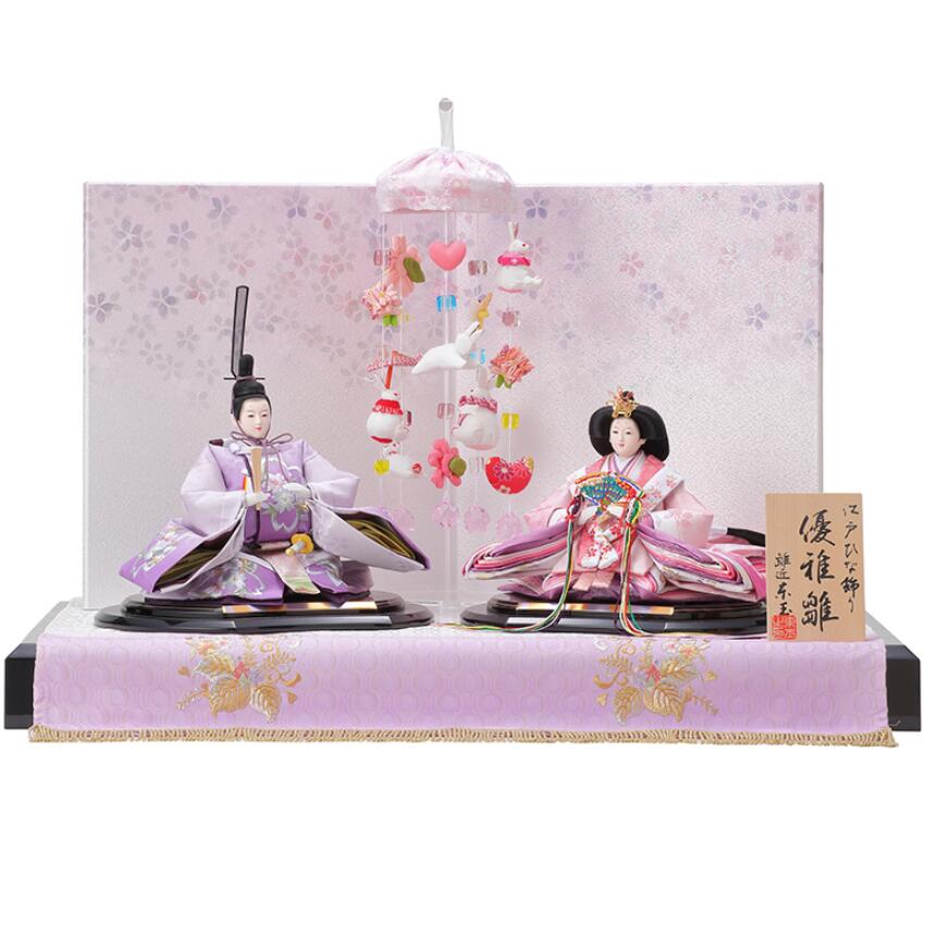 楽天市場】送料無料 東玉 雛人形 衣装着五人揃い 木製三段飾り 【優雅