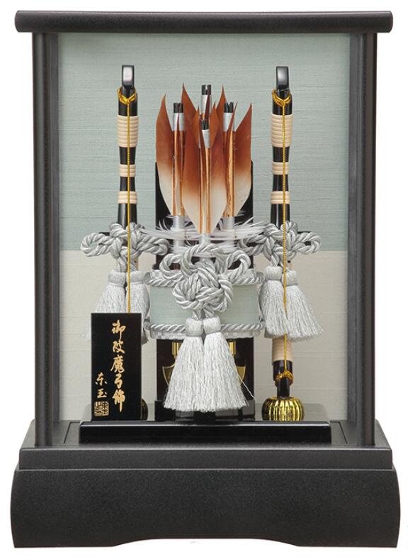 楽天市場】送料無料東玉作 11号 ガラスケース入り破魔弓飾り 【慶安