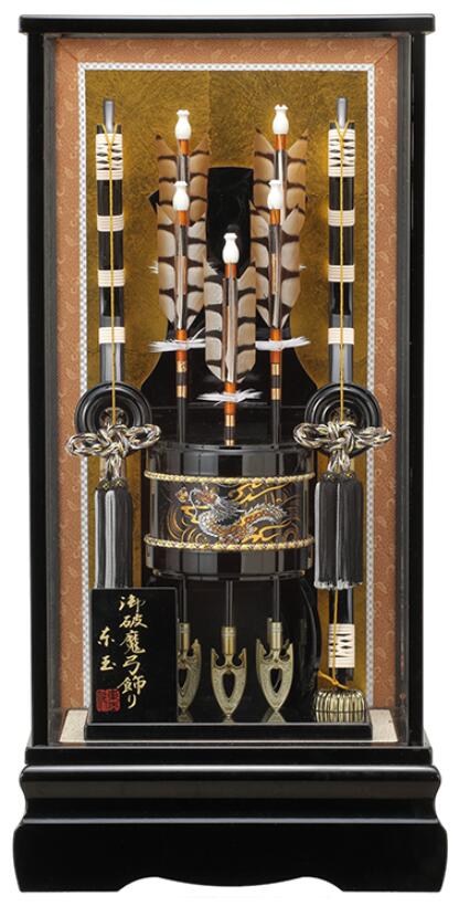 美品！ガラスケース入五月人形［馬上大将］節句白馬弓矢百貨店購入 美品！ガラスケース入五月人形［馬上大将］節句白馬弓矢百貨店購入