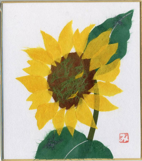 楽天市場】スタンド付き小色紙 日本画 季節・四季折々のちぎり絵