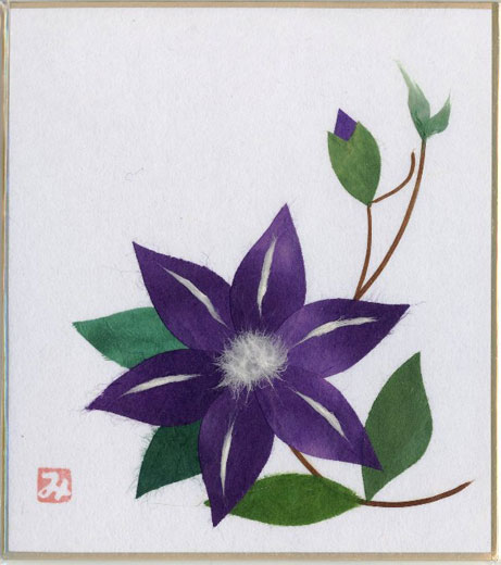 楽天市場】スタンド付き小色紙 日本画 季節・四季折々のちぎり絵