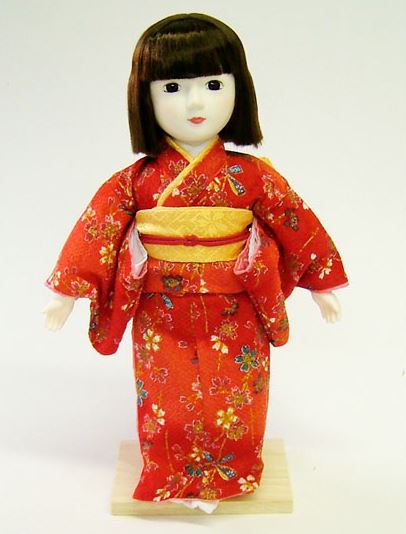 楽天市場】送料無料 久月作 正絹 市松人形 いちまさん〈東京久月 人形