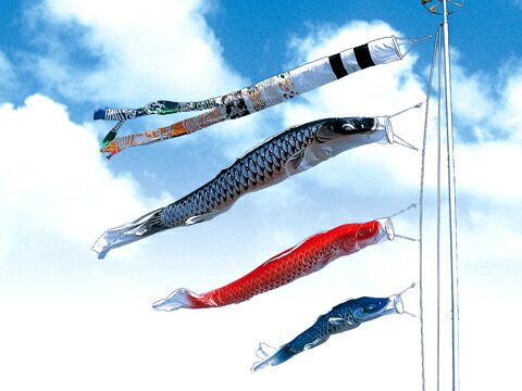 SKO105-2 山本寛斎デザイン　鯉のぼり３m単品　かぜいろ３m 　赤鯉 SKO105-2 山本寛斎デザイン 鯉のぼり3m単品 かぜいろ3m 赤鯉