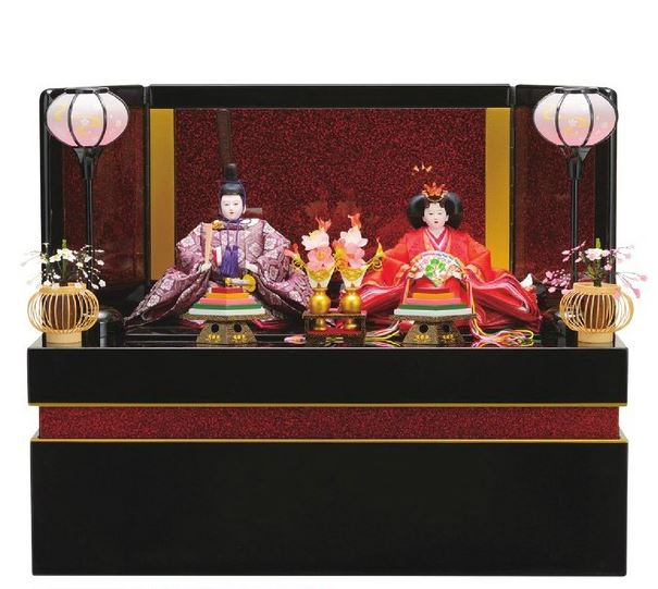 送料無料　 東玉　雛人形　衣装着親王　木製収納台飾り　【わらべ】　 〈お雛様 お雛さま おひな様 おひなさま お雛飾り お内裏様 雛祭り 収納タイプ 収納飾り 三月三日 桃の節句 衣裳着人形 ２人飾り〉