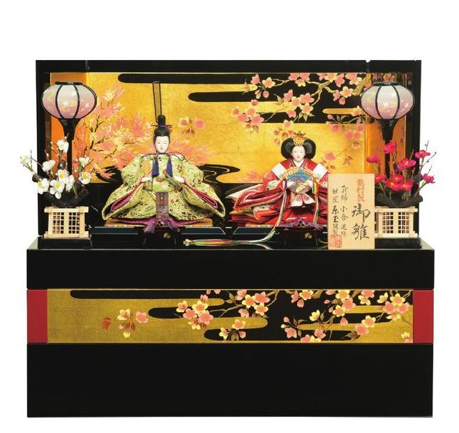 楽天市場】送料無料 東玉 雛人形 龍村裂親王飾り 木製平台飾り 【糸屋