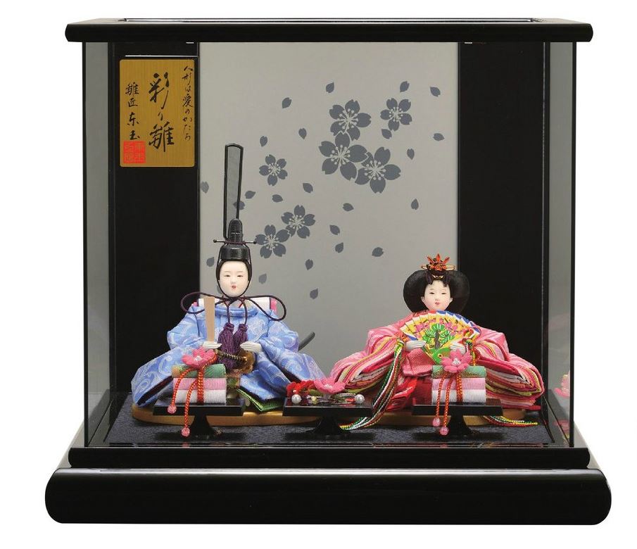 楽天市場】送料無料 東玉作 雛人形 衣装着親王 ガラスケース飾り 【咲