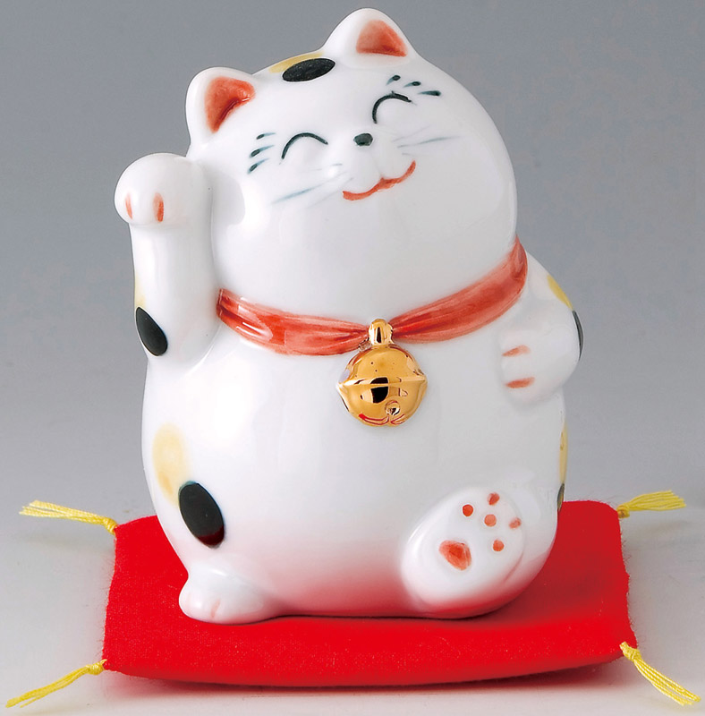 13号★大型★まねきねこ★福を招く招き猫★縁起物★座布団付き 楽天市場】電動招き猫 招く猫 白磁製 大型 座布団付 磁器製 まねき猫