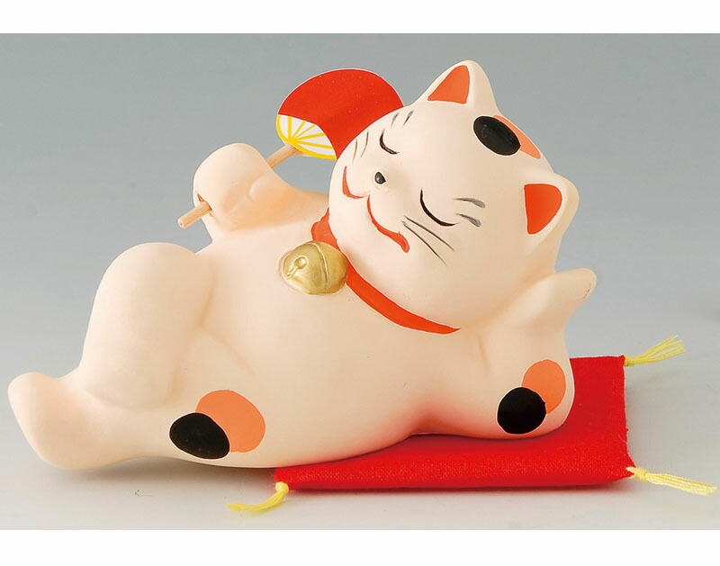 笑う門には福来る！しあわせ　福　招き猫置物　縁起物　インテリア ses-s299-g-p15.jpg