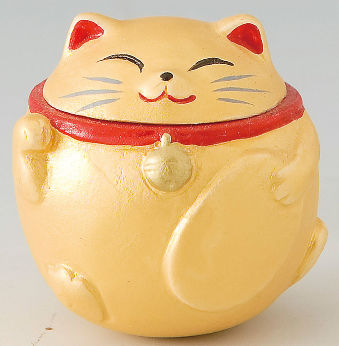 楽天市場】開運招福の縁起物！ 陶器製 金運ネコづくし招き猫型貯金箱