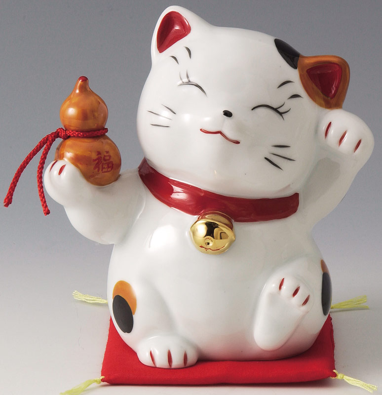 楽天市場】開運招福の縁起物！ 陶器製 金運ネコづくし招き猫型