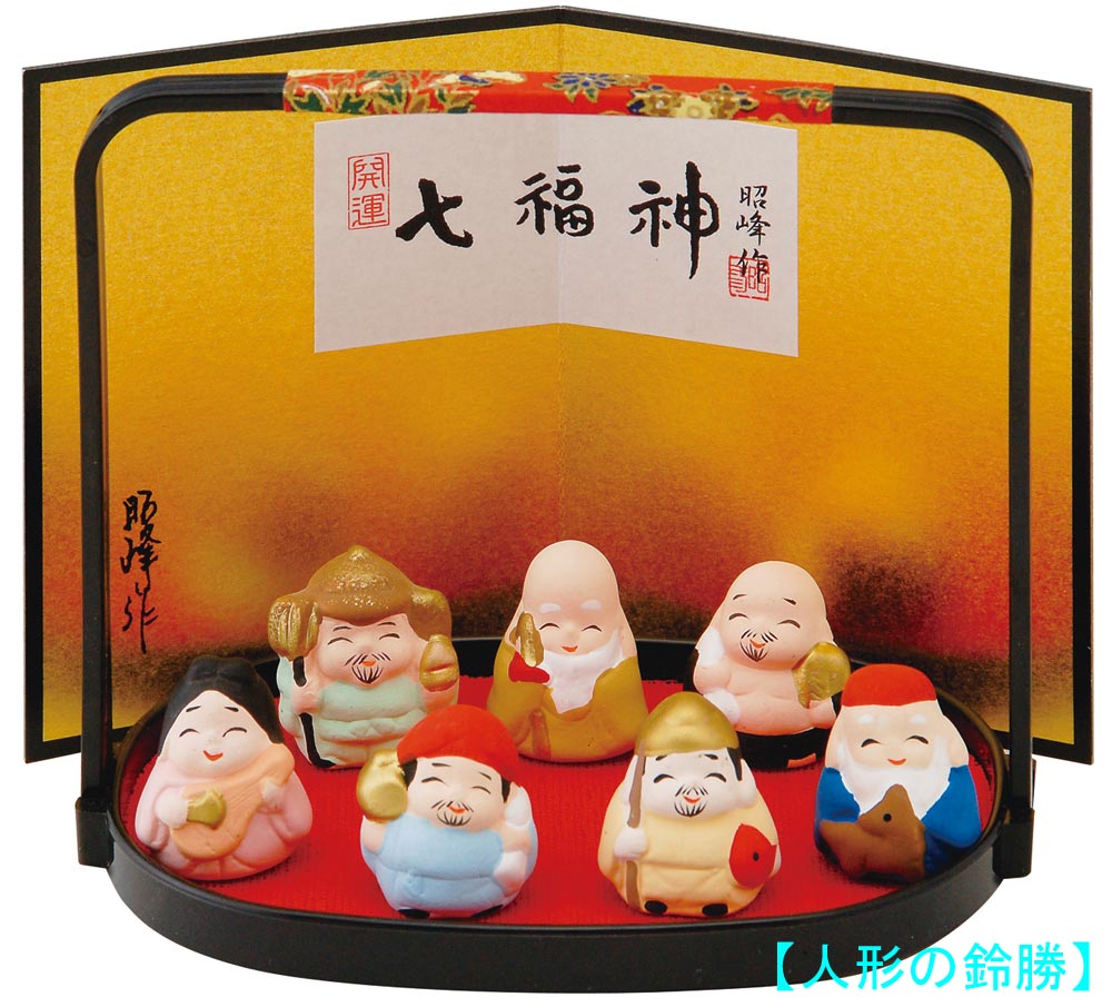 楽天市場】陶器製 笑門七福神 布袋・福禄寿・弁財天・寿老人
