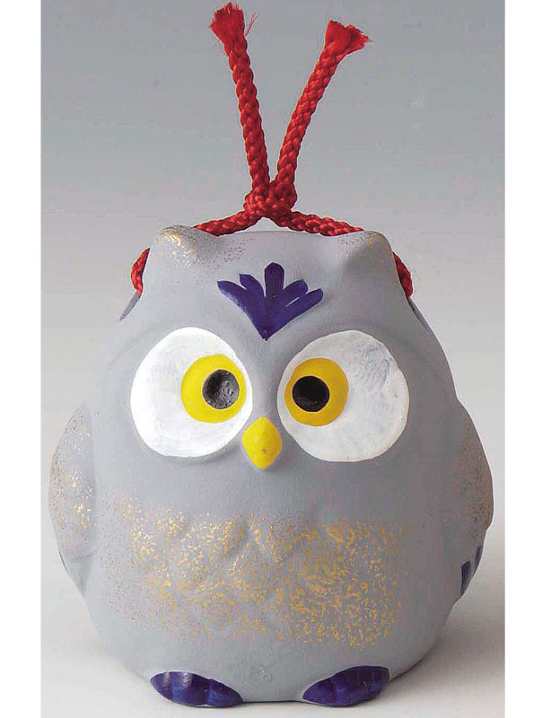 楽天市場】開運福鈴！ 土鈴招福梟(ふくろう)の親子 色：茶色