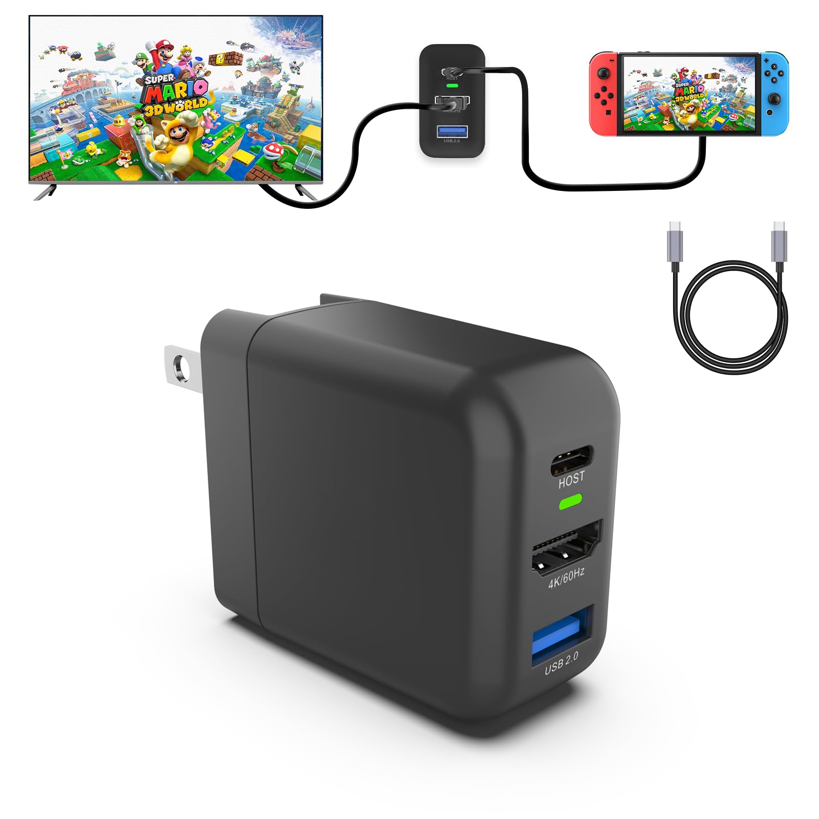 楽天市場】Nintendo Switch ドック充電器 (65W/36W) ゲーム同時 充電