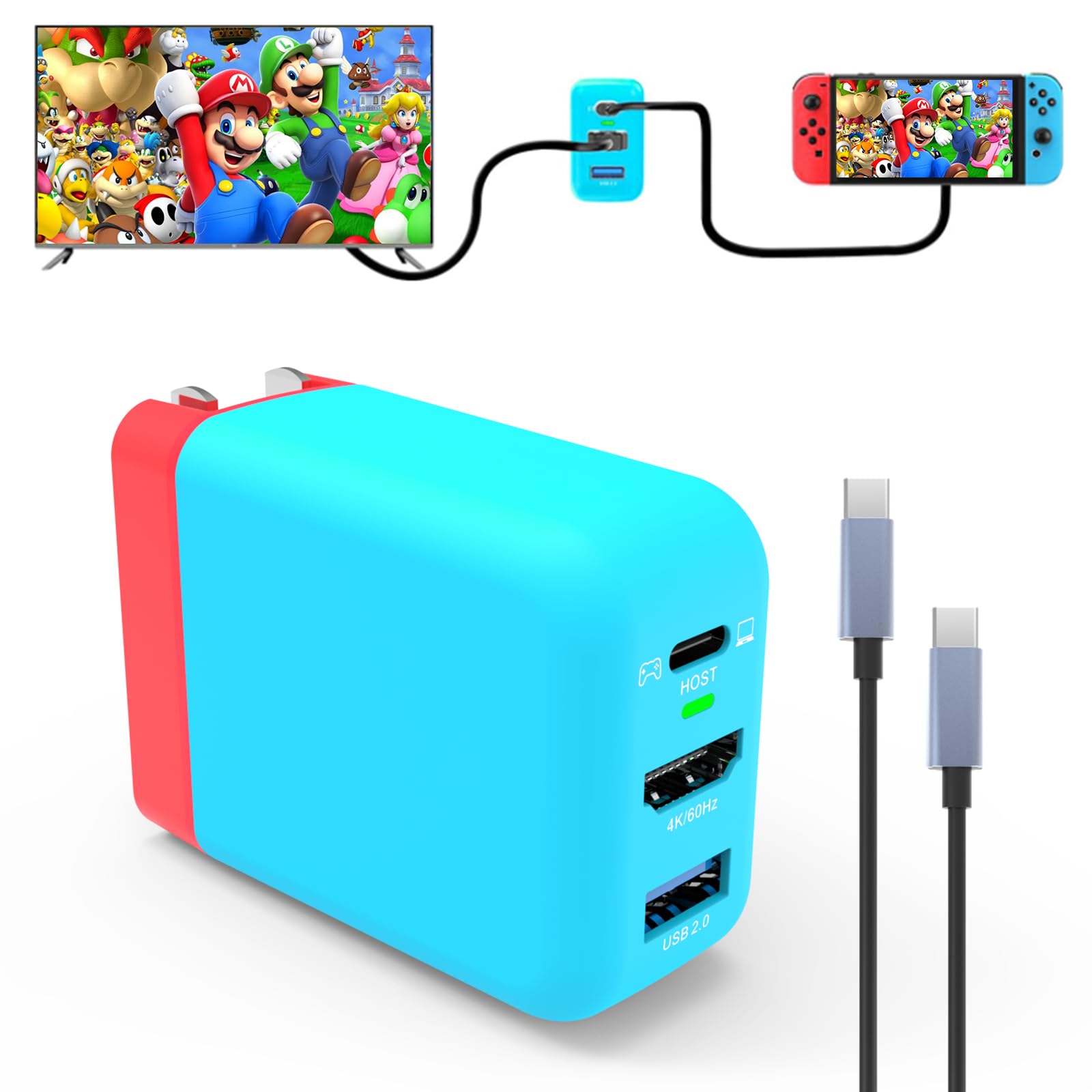 楽天市場】Nintendo Switch ドック充電器 (65W/36W) ゲーム同時 充電