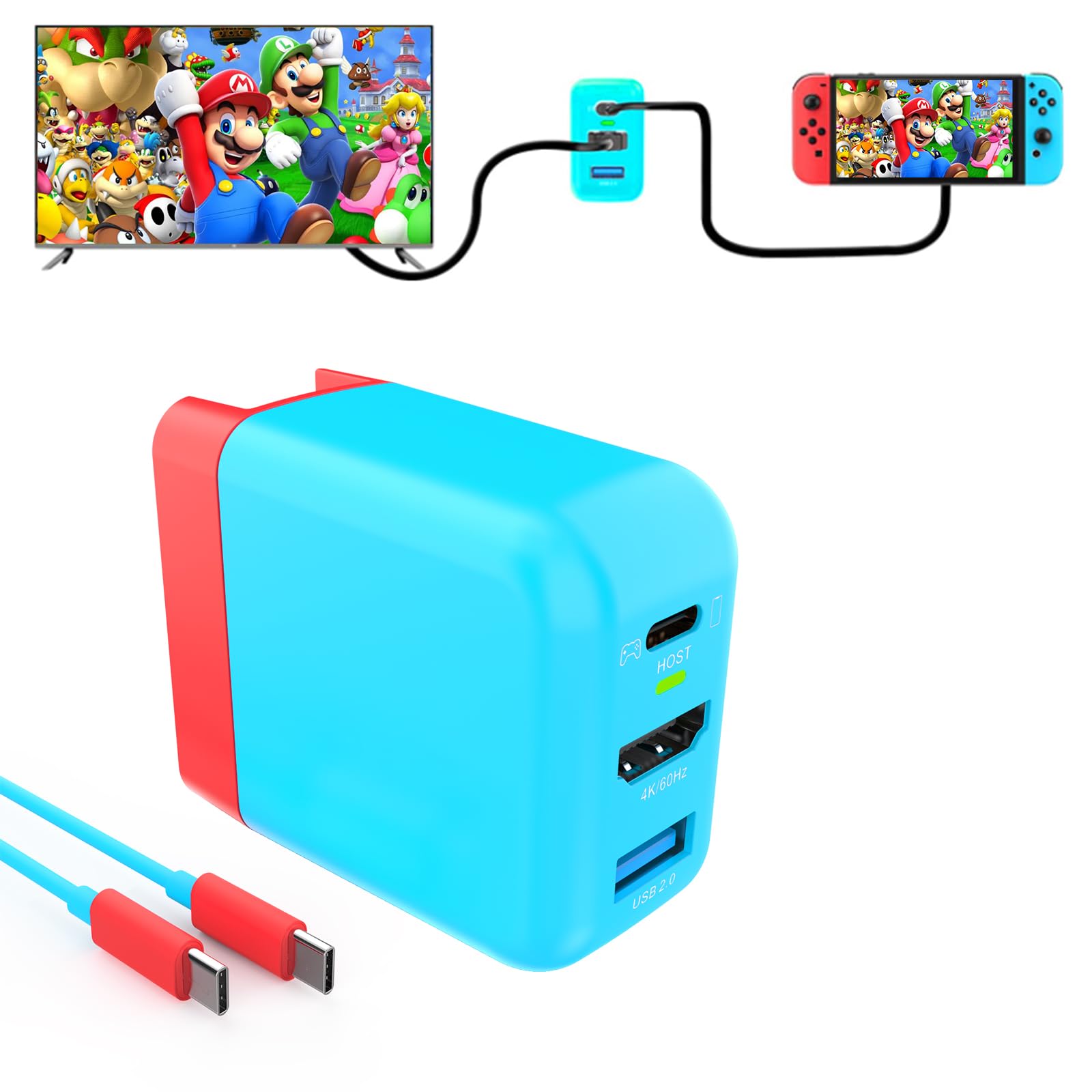 楽天市場】Nintendo Switch ドック充電器 (65W/36W) ゲーム同時