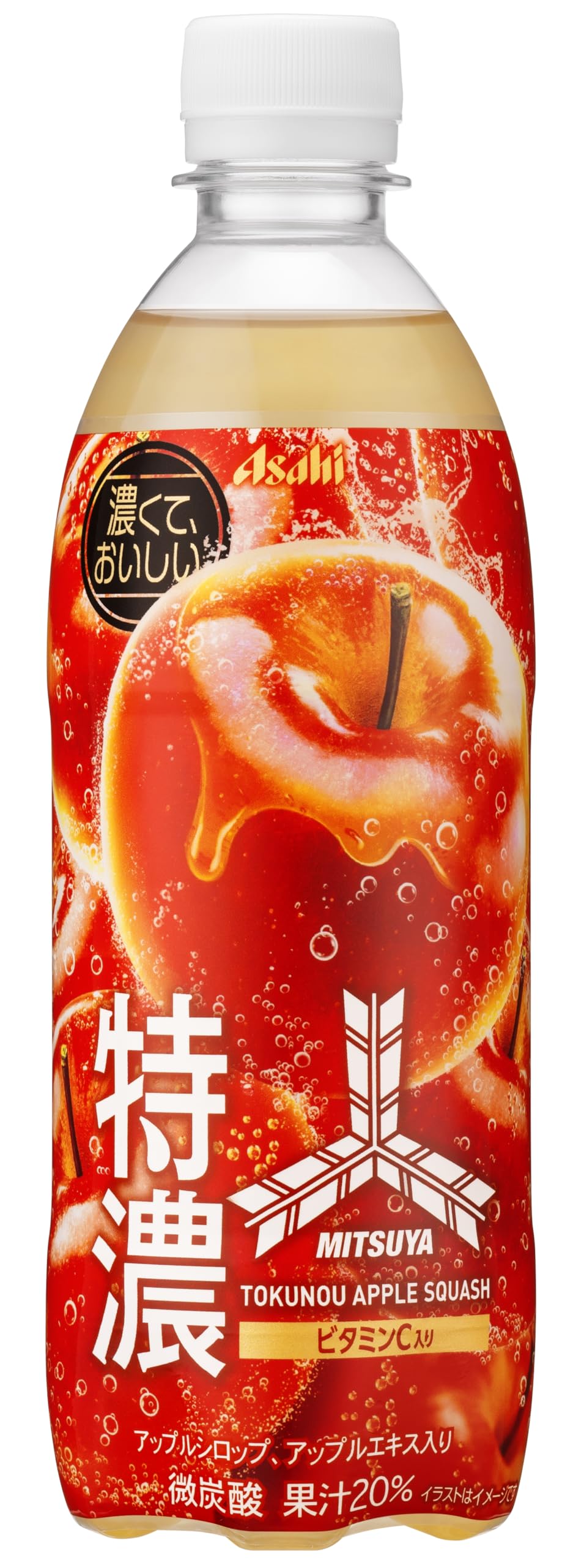 矢野 楽天市場】アサヒ飲料 三ツ矢特濃アップルスカッシュ 【500ml×24