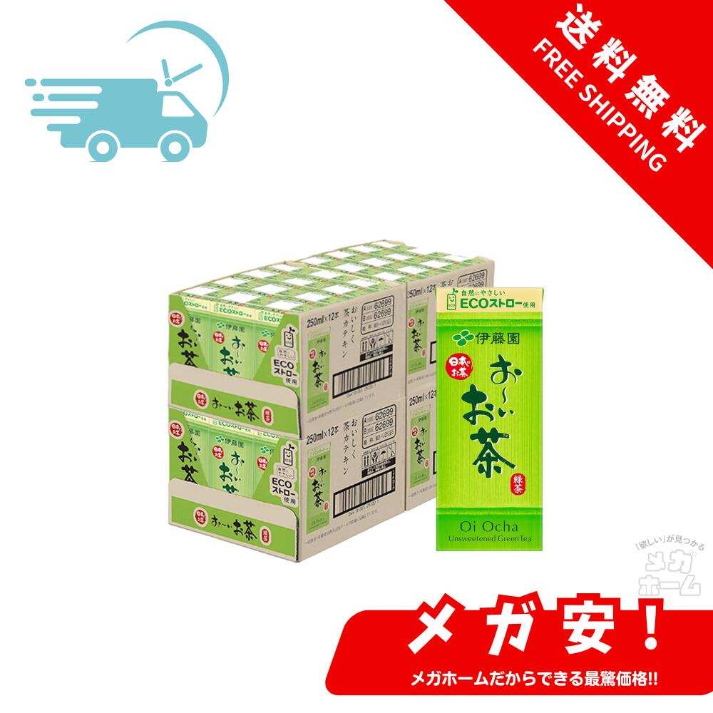 おーいお茶 緑茶 250ml 伊藤園 紙パック 2ケース 48本 セット ケース販売 まとめ買い
