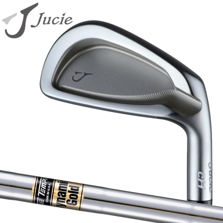 【JUCIE/ジューシー】cHアイアン  ニッケル-クロムメッキ スモーキーパール・サテン完成Dynamic Gold（ダイナミックゴールド）スチール写真矢がら