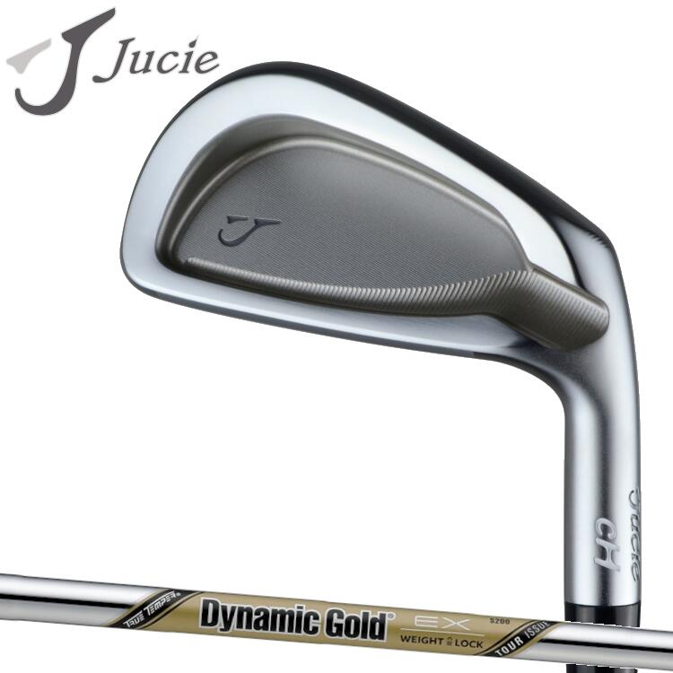 【JUCIE/ジューシー】cHアイアン  ニッケル-クロムメッキ スモーキーパール・サテン完成Dynamic Gold EX TOUR ISSUE（ダイナミックゴールド EX ツアーイシュー）スチール写真矢がら