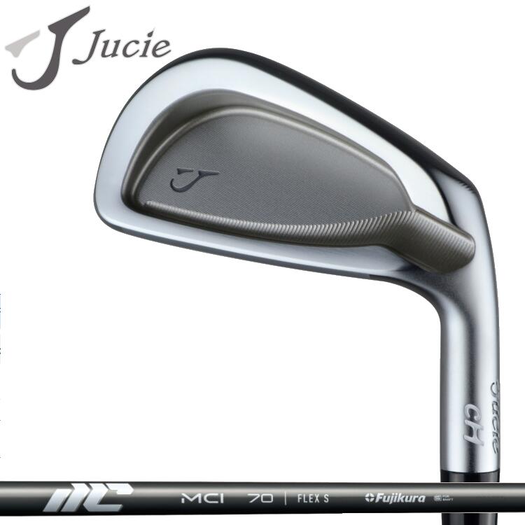 【JUCIE/ジューシー】cHアイアン  ニッケル-クロムメッキ スモーキーパール・サテン完成Fujikura New MCI 炭素矢がら