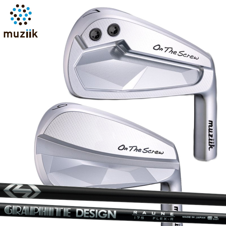 【muziik／ムジーク】On The Screw Combo Iron オンザスクリュー ジャズバンド アイアンGRAPHITE DESIGN RAUNE IRON グラファイトデザイン ラウネアイアン 炭素立て坑 アイアン-ゴルフ