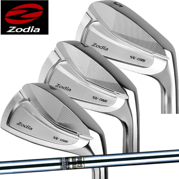 【Zodia/ゾディア】【右用】SV-C101 アイアン６本仕掛ける（＃５～９、ＰＷ）Dynamic Gold （ダイナミックゴールド）スチール写真立て坑