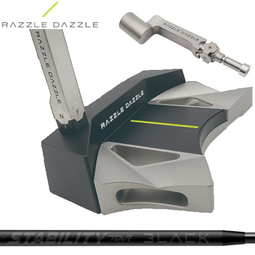 【RAZZLE DAZZLE／ラズルダズル】CSP CRANK NECK Putter クランクネックパター アジャスタブルネックシステムSTABILITY TOUR BLACK  スタビリティーツアー 黒いこと 炭素矢がらとり備える