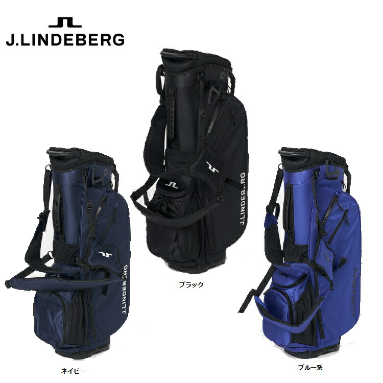 ジェイリンドバーグ J.LINDEBERG キャディバッグ ブラック/ブルー J.LINDEBERG（ジェイリンドバーグ）スタンドキャディバッグ(99