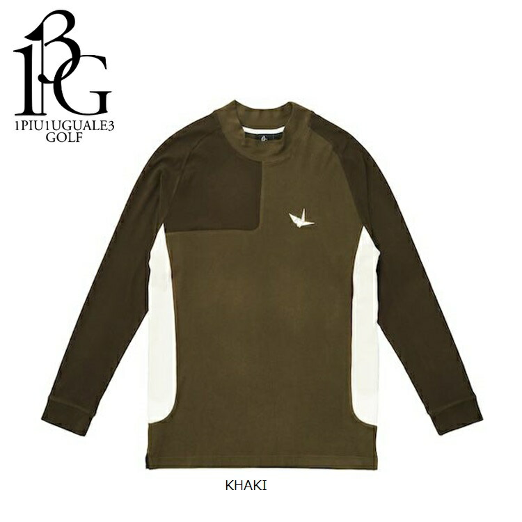 未使用 1PIU1UGUALE3 GOLF アームロゴモックネック長袖シャツ 3 未使用品】1PIU1UGUALE3 GOLF アームロゴモックネック長袖シャツ