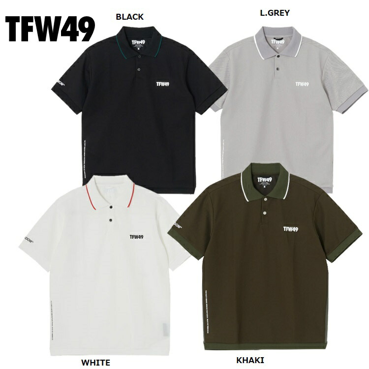 新品正規品【TFW49/L】半袖ポロシャツ接触冷感UVカット防透け TFW49 半袖ポロシャツ メンズ 春夏用 白 グレー 紺 M L LL